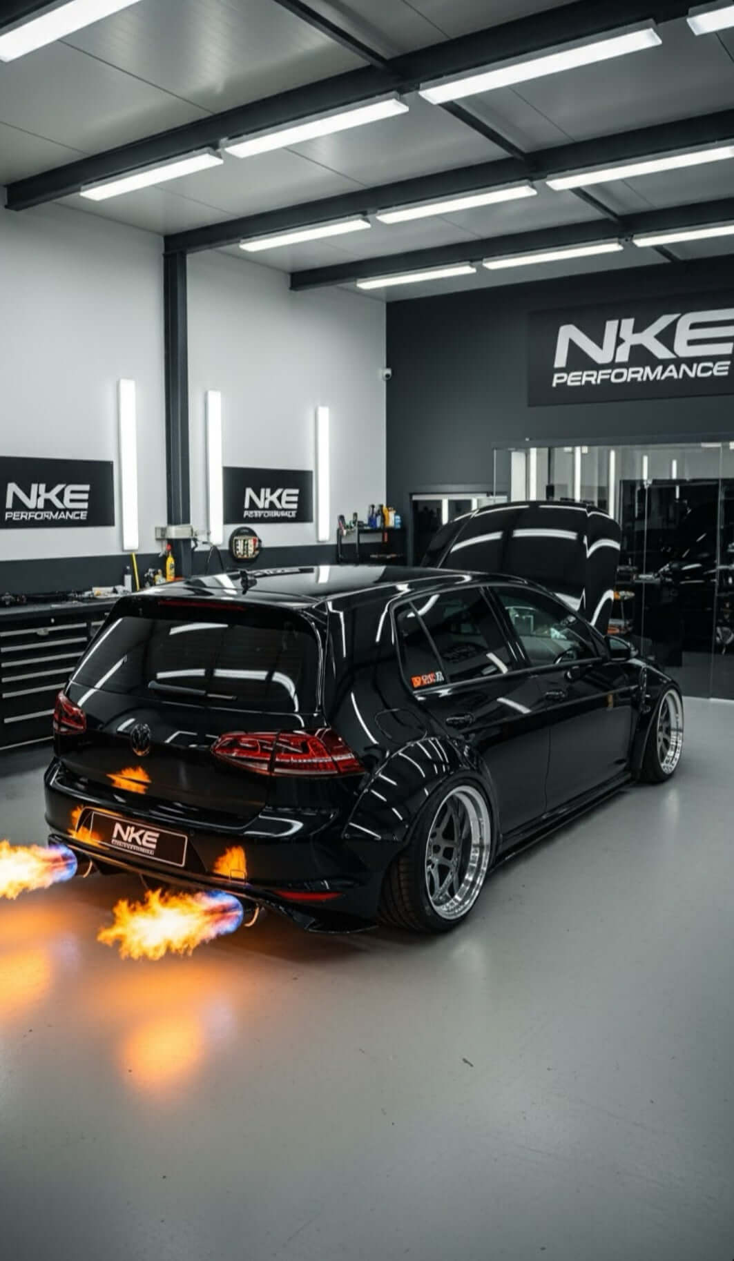 Volkswagen VW Golf Dual Flamer Kit - Performance Exhaust Flames | NKE Performance UK