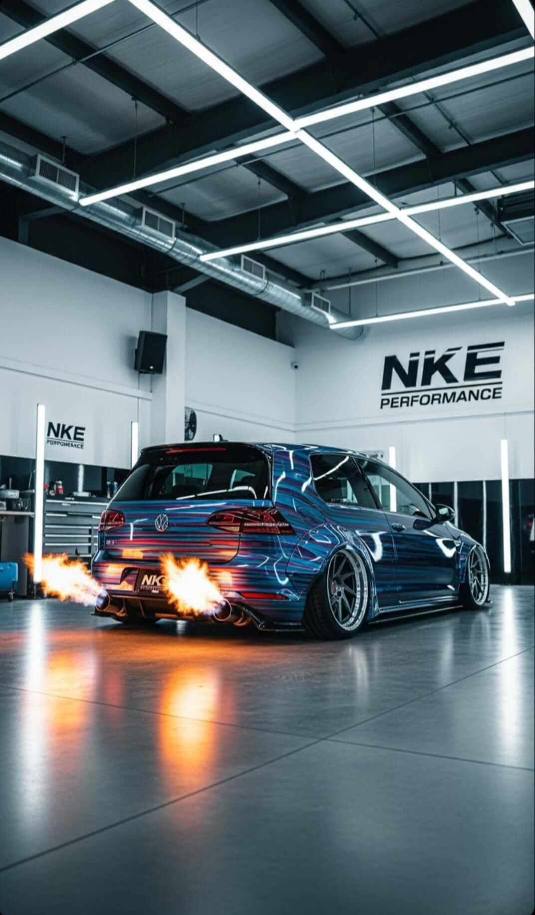 Volkswagen VW Golf Dual Flamer Kit - Performance Exhaust Flames | NKE Performance UK